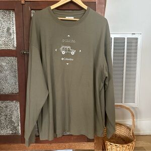 Columbia Mens Green Duxbery Relaxed Ls T-Shirt 2X